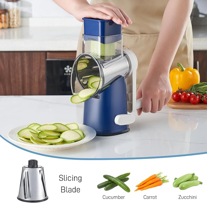VEKAYA Rotary Cheese Grater Hand Crank - Image 6