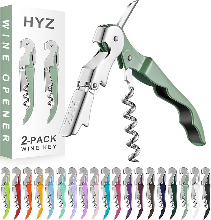 HYZ 2-Pack Wine Opener Waiter Corkscrew, Professional Wine Key by HYZ