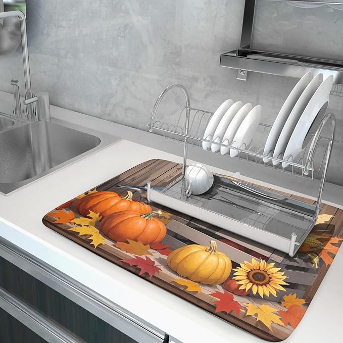 Fall Thanksgiving Dish Drying Mat - Image 5