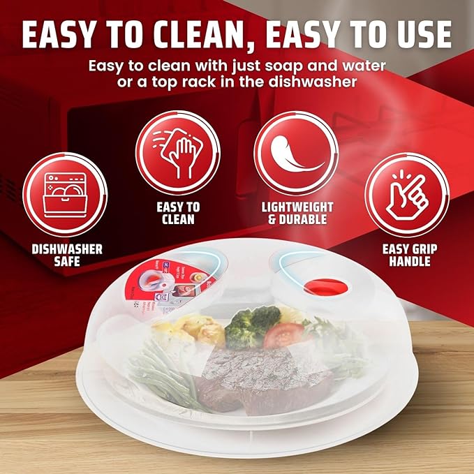 Flexzion 10 Inch Small Microwave Splatter Cover - Image 4