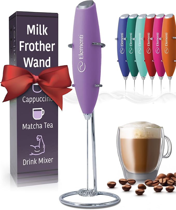 Elementi Milk Frother Wand & Drink Mixer by Elementi