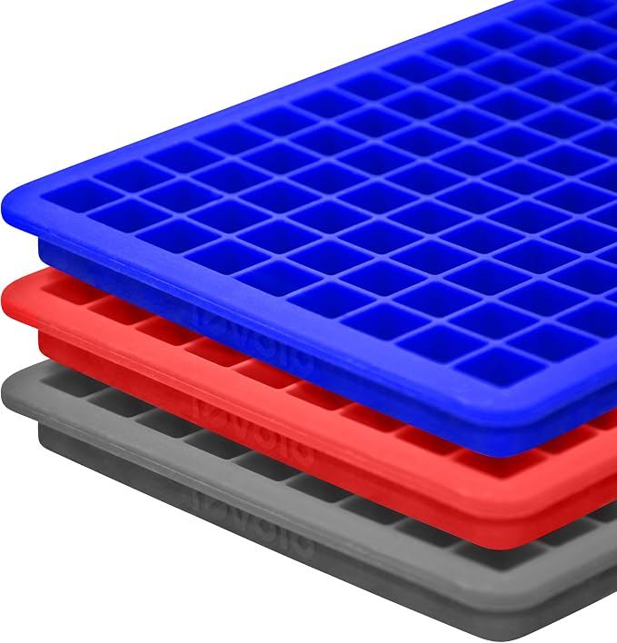 Tovolo Mini Ice Cube Tray with Lid Set of 3 Assorted Colors Small Ice Maker - Image 3