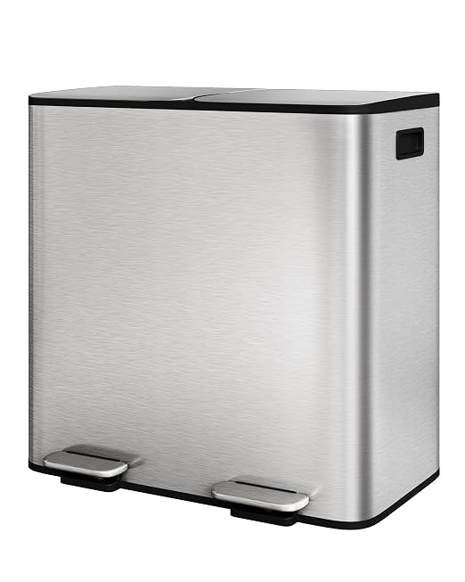 Garvee Double Trash Can, 2 x 10.6 gal Garbage Can by Garvee