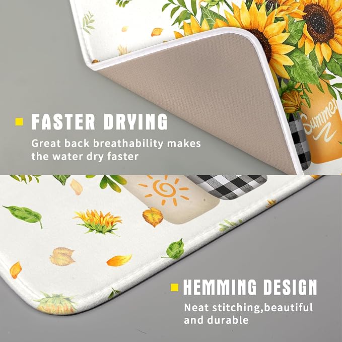 Giwawa Sunflower Vases Dish Drying Mat - Image 3
