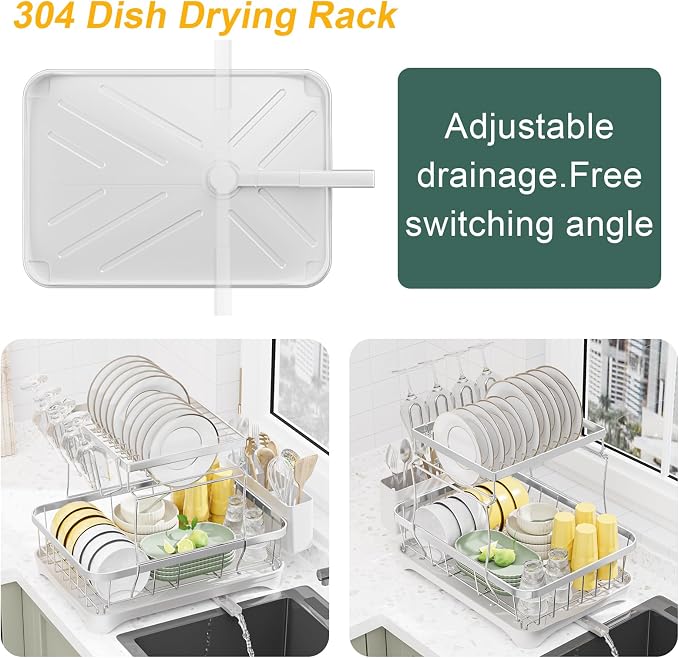 LIYI Dish Drying Rack, Large Dish Rack - Image 3