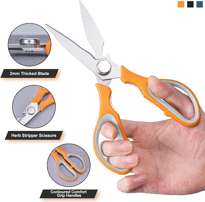 3-Pack Kitchen Shears Heavy Duty All Purpose Stainless Steel Scissors - Image 3