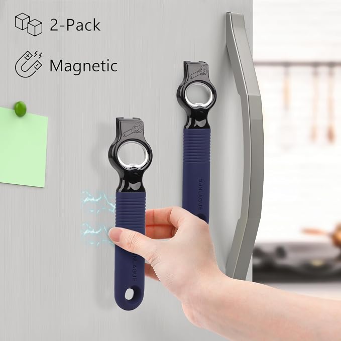 2-Pack Magnetic Beer Bottle Opener & Soda Can Opener, 2-in-1 Bottle Opener and - Image 2