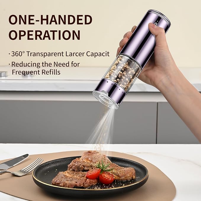 Rechargeable Salt & Pepper Grinder Set - Image 7