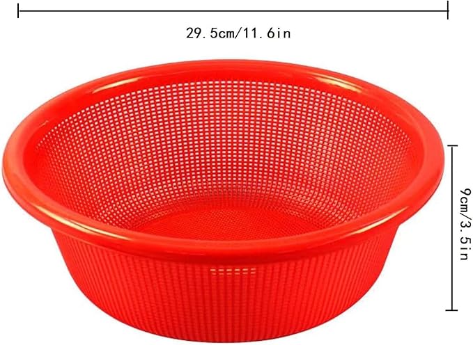 4 pcs Plastic Wash Basket Round Perforated Colander Wash Vegetables and Fruits - Image 5