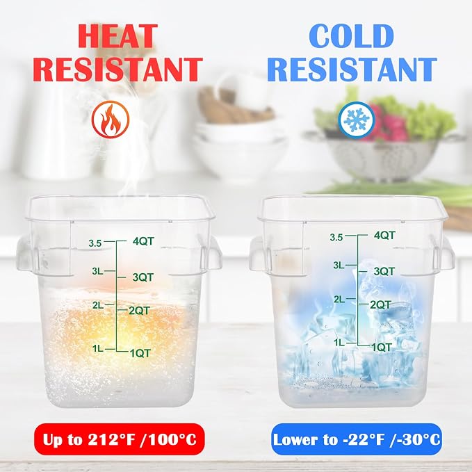 4 Pack 4QT Food Storage Containers - Image 4
