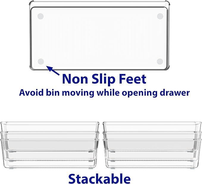 Simple Houseware Clear Drawer Organizer - Image 4