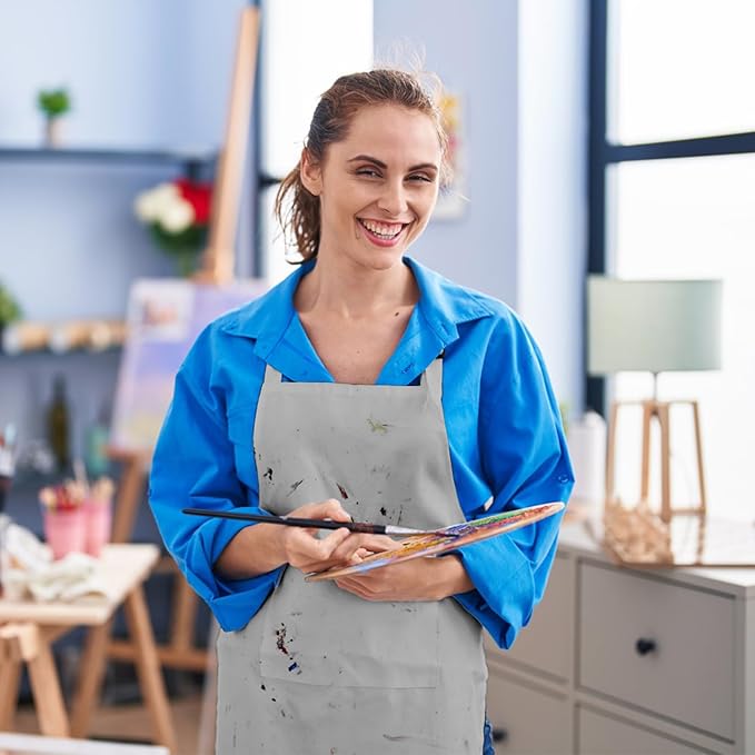 15 Pcs Adult Aprons Bulk with Pockets Adjustable Bib Chef Apron - Image 6