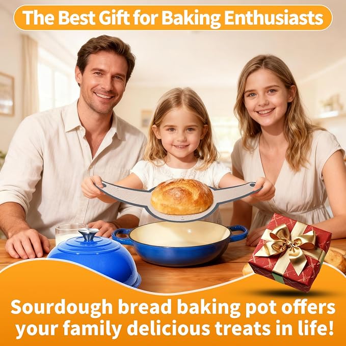 ONKO Dutch Oven For Sourdough Bread Baking, 6QT Enameled Cast Iron Dutch Oven - Image 8