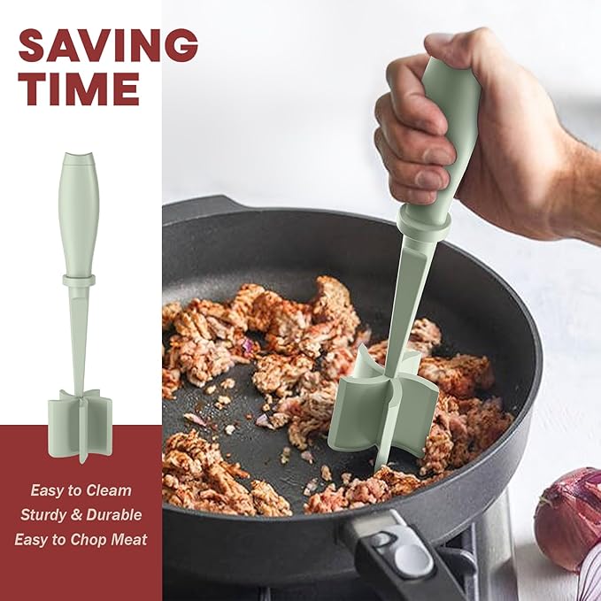 Meat Chopper, Hamburger Grinder, Premium Heat Resistant Smasher - Image 4