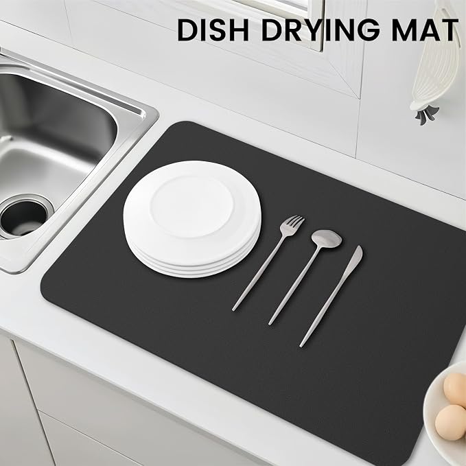 WISELIFE Dish Drying Mat Super Absorbent Drying Mat Large Dish Drying Mats - Image 6