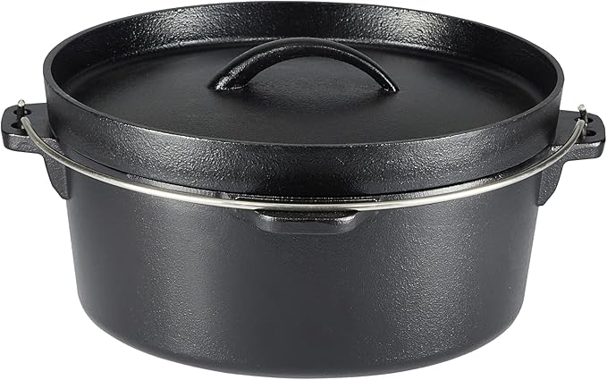 Amazon Basics Pre-Seasoned Cast Iron 5-Piece Cookware Set, Oven Safe, Cooks - Image 2