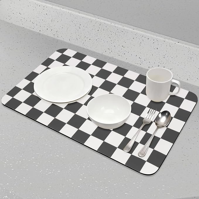CooRug Checkered Dish Drying Mat - Image 5