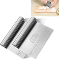 Pro Dough Pastry Scraper/Cutter/Chopper Stainless Steel Mirror Polished by MSWGO