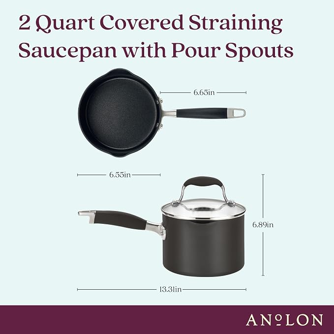 Anolon Advanced Home Hard Anodized Nonstick Sauce Pan/Saucepan - Image 2
