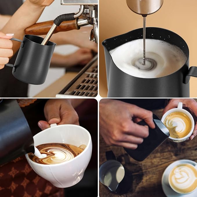 Milk Frothing Pitcher, 20oz Stainless Steel Milk Frother Cup Steaming Pitcher - Image 2