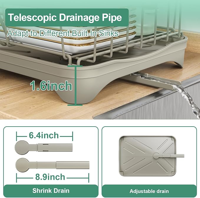 Dish Drying Rack, 2-Tier Dish Drying Rack - Image 5