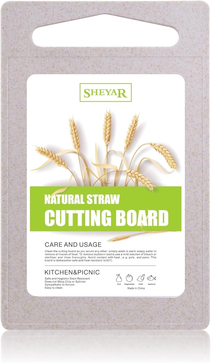 Cutting Board for Kitchen, Wheat Straw Fiber Cutting Board, Dish Washer Safe by zzsbrm