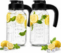 New Updated Glass Pitchers with Lid, Handle lengthened and thickened