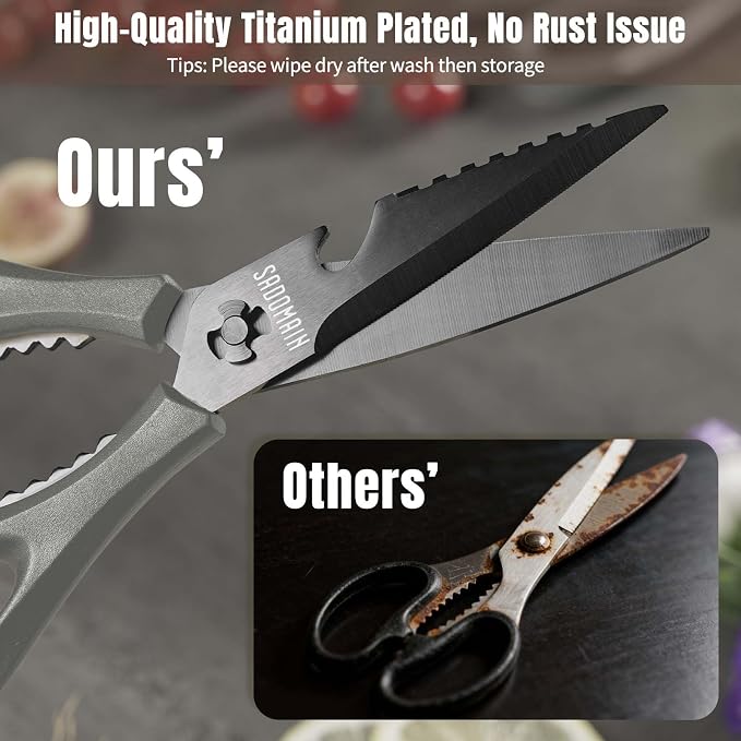 Kitchen Scissors All Purpose, Extra Sharp Kitchen Shears - Image 8