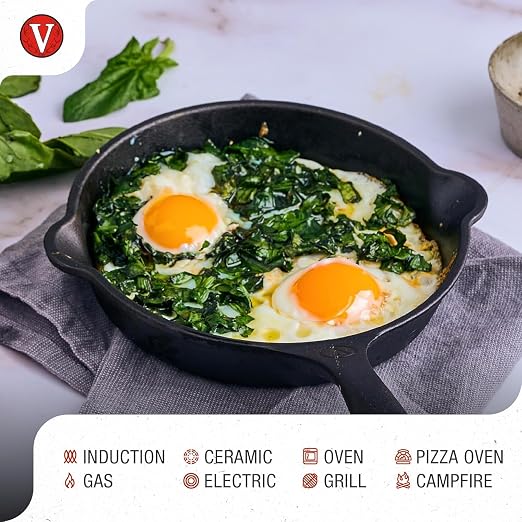 Victoria 6.5-Inch Cast Iron Skillet, Pre-Seasoned Cast-Iron Frying Pan - Image 3