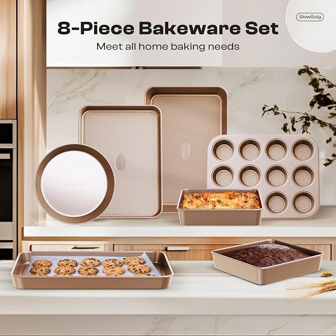 Baking Pans Set 8-Piece Bakeware Sets, Baking Sets - Image 8