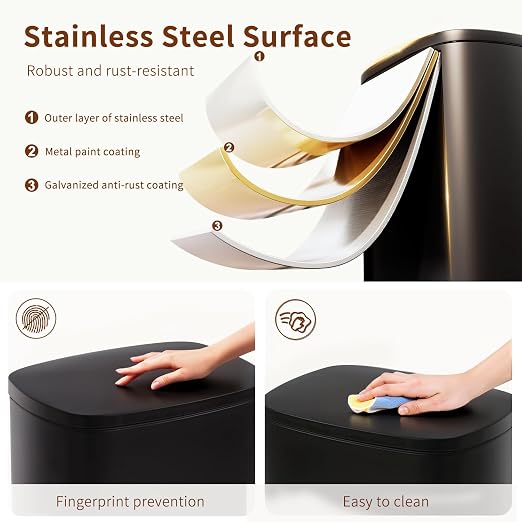 PayLessHere Stainless Steel Trash Can - Image 3