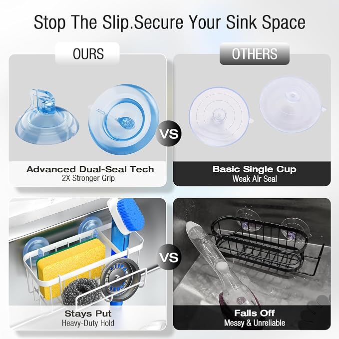 3-in-1 Kitchen Sink Caddy Organizer - Image 7