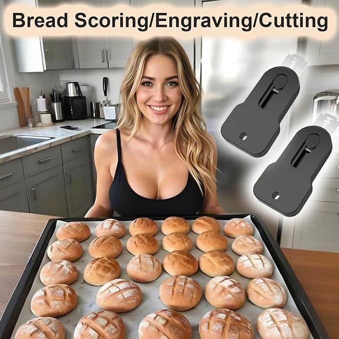 2-Pack Magnetic Retractable Bread Lame Scorer, Sourdough Scoring Knife Tool - Image 6