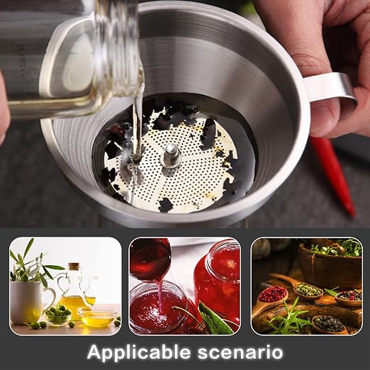 Stainless Steel Funnels for Kitchen Use, Kitchen Metal Funnel Set - Image 6