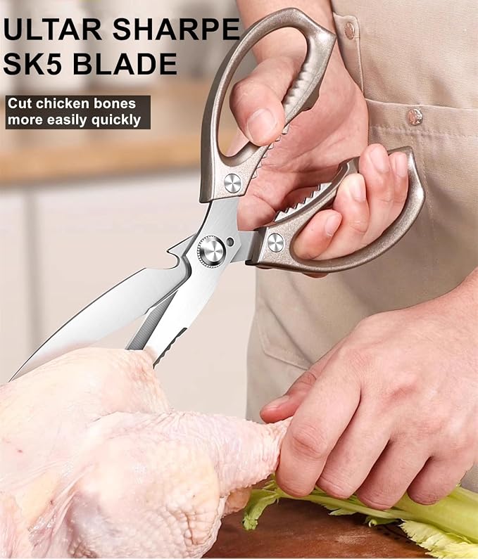 Kitchen Scissors, All Purpose，Ultra Sharp Meat Scissors，Heavy Duty Cooking - Image 5