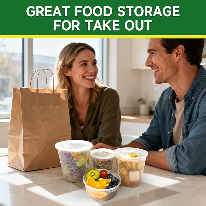 Dealusy 50 Set 24 oz Deli Containers - Image 7