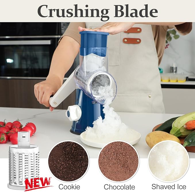 Cambom Rotary Cheese Grater Hand Crank Cheese Shredder - Image 3