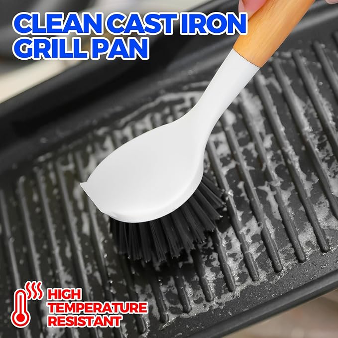 Holikme 3 Pack Cast Iron Brush and Scraper - Image 2