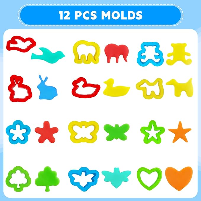 28Pcs Dough and Clay Play Tools Kit - Image 4