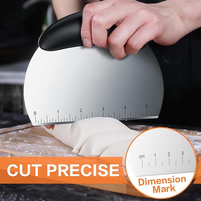 Pastry Cutter, Biscuit Cutter, Dough Scraper, Bread Lame, Stainless Steel - Image 4