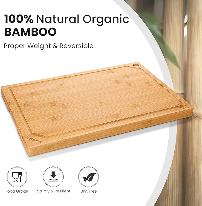 Hiware Extra Large Bamboo Cutting Board - Image 2