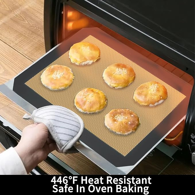 Small Silicone Baking Mats, 11-4/5x8-1/4 Inch Quarter Sheet Size, Non Stick - Image 4