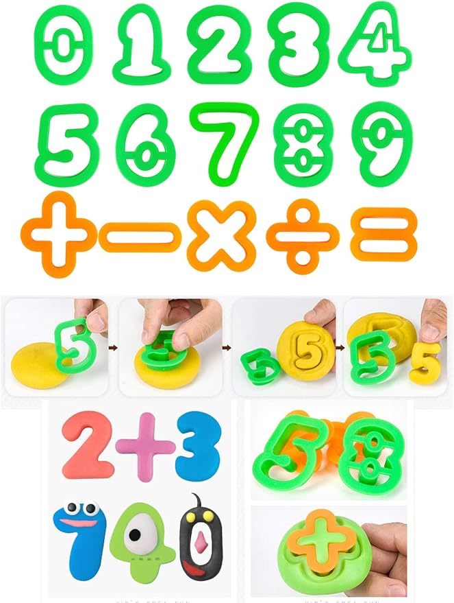 Kids Letter Molds Tools Set，Numeral Various Plastic Animal Molds - Image 3