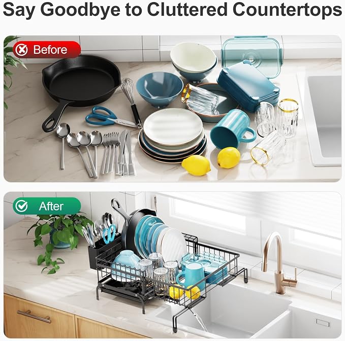 GSlife Expandable Dish Drying Rack - Image 8