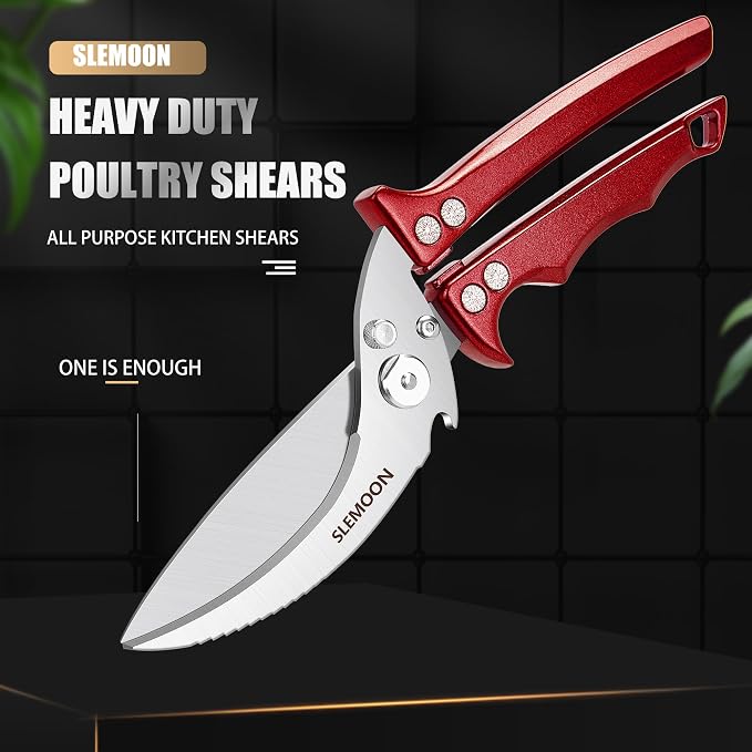 Heavy Duty Poultry Shears Meat Cutting Dishwasher Safe and Food Stainless - Image 2