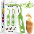 Spring Chef Premium Green Swivel Vegetable Peeler Set of 2, Stainless Steel by SpringChef