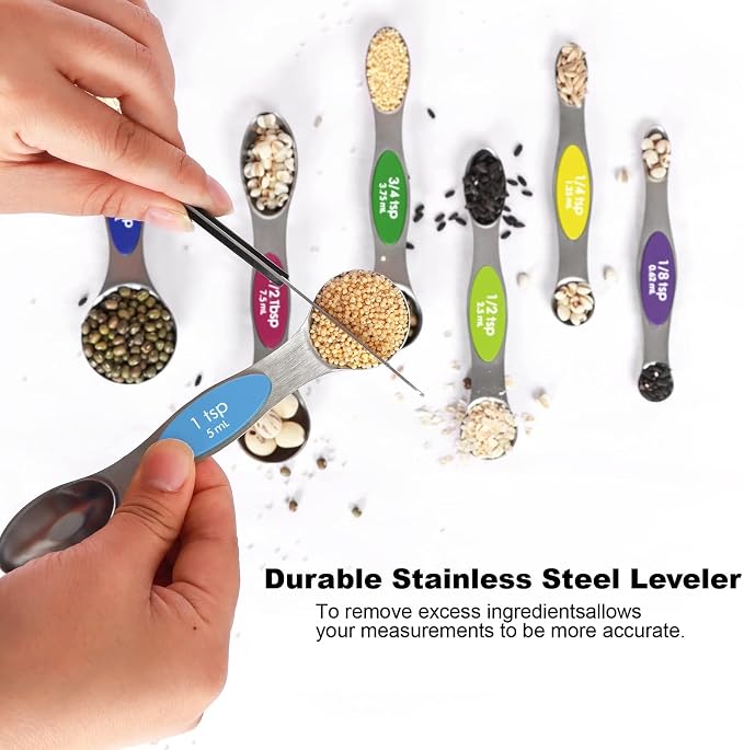 Magnetic Measuring Spoons Set Stainless Steel - Image 4