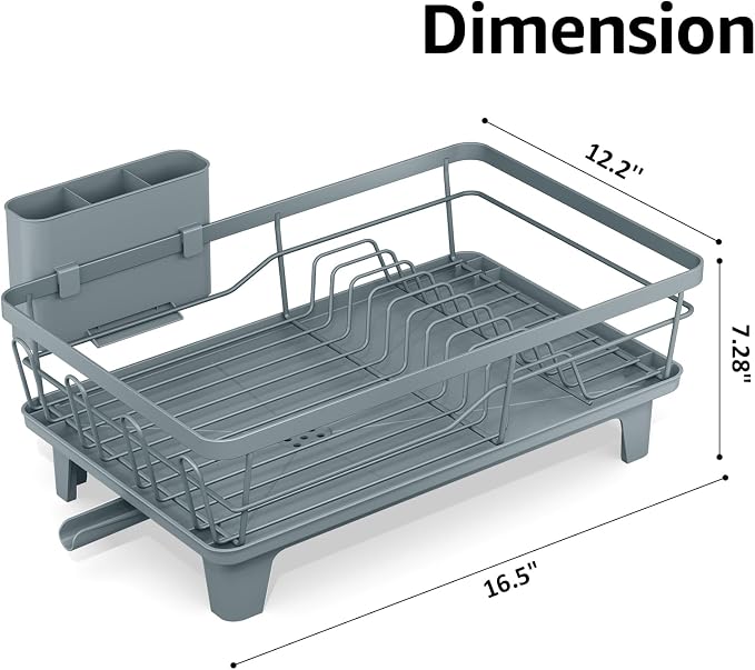 Urackify Dish Drying Rack for Kitchen Counter, Sink Dish Rack - Image 2