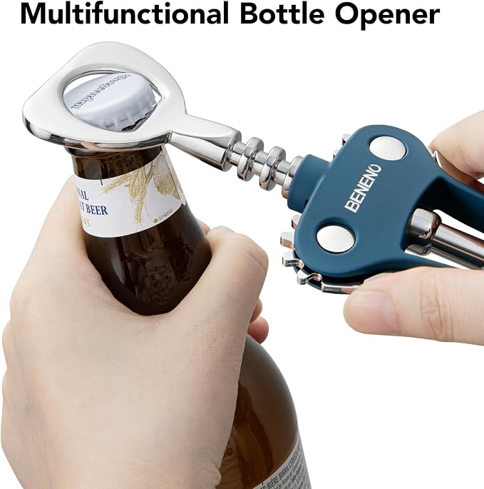 Beneno Wine Opener, Zinc Alloy Premium Wing Corkscrew - Image 3