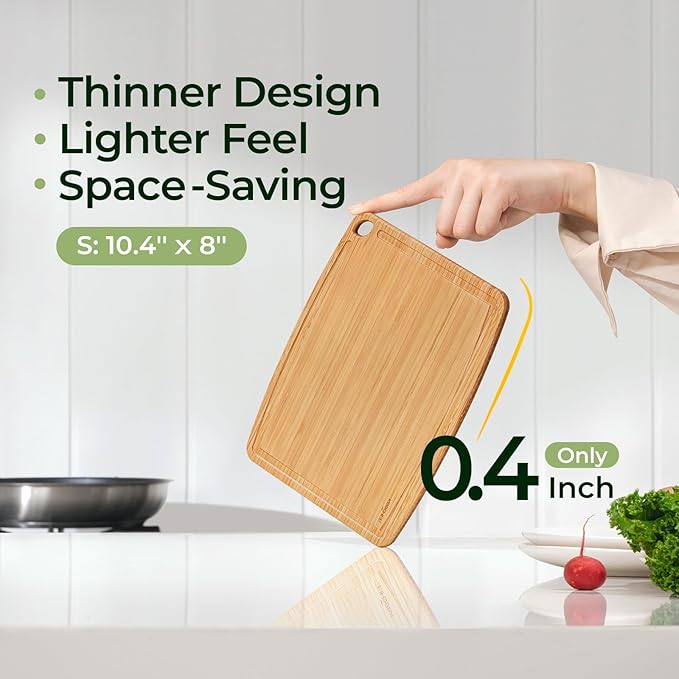 Keechee Dishwasher Safe Carbonized Bamboo Wood Cutting Boards - Image 3